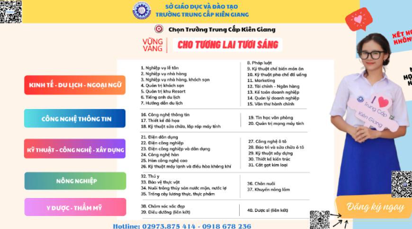 💥CHỌN TRƯỜNG TRUNG CẤP KIÊN GIANG💥 ➡️CHỌN VỮNG VÀNG CHO TƯƠNG LAI TƯƠI SÁNG