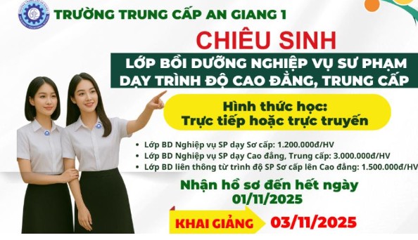 THÔNG BÁO: CHIÊU SINH CÁC LỚP BỒI DƯỠNG NGHIỆP VỤ SƯ PHẠM DẠY TRÌNH ĐỘ CAO ĐẲNG, TRUNG CẤP, SƠ CẤP